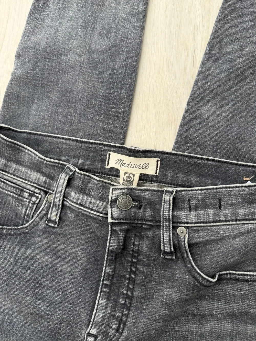 Madewell 10” High Rise Dark Gray Skinny Jeans 28 Quality Stretch Denim Baddie
